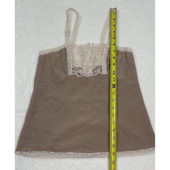 Vtg Babydoll Tank Top Cami S Lace Trim Y2K Fairycore Bella Swan Alice Maloof - Picture 8 of 8